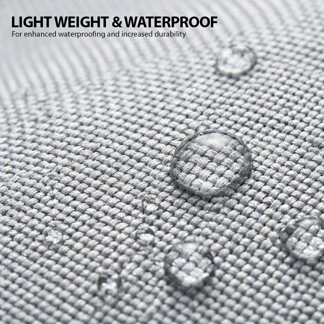 Macro of the Ultimum Lite weave with water beading on the surface