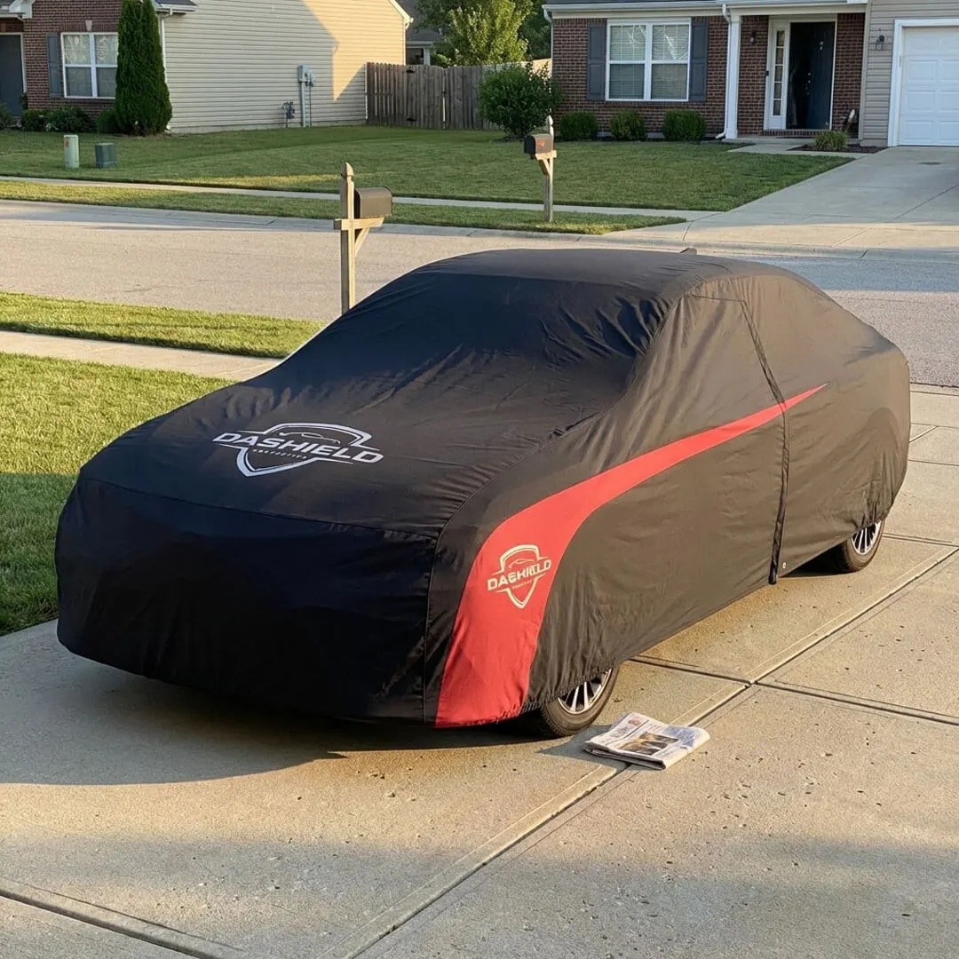 Ultimum Lite cover in black reaching past the rocker panels