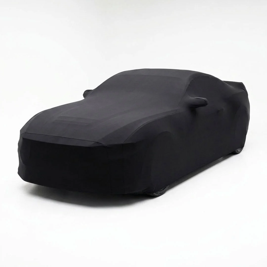 Sewn-in mirror pocket on the SoftTec Stretch Satin cover for the Ford Mustang GT 2021