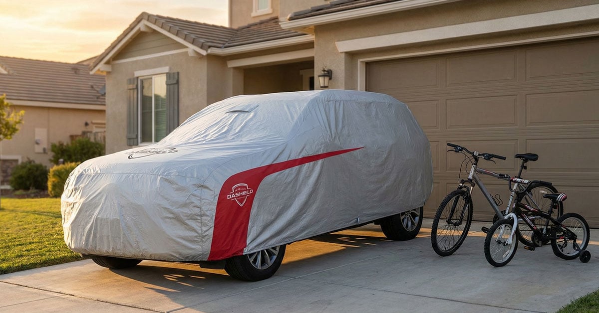Ultimum Lite SUV cover reaching past the rocker panels