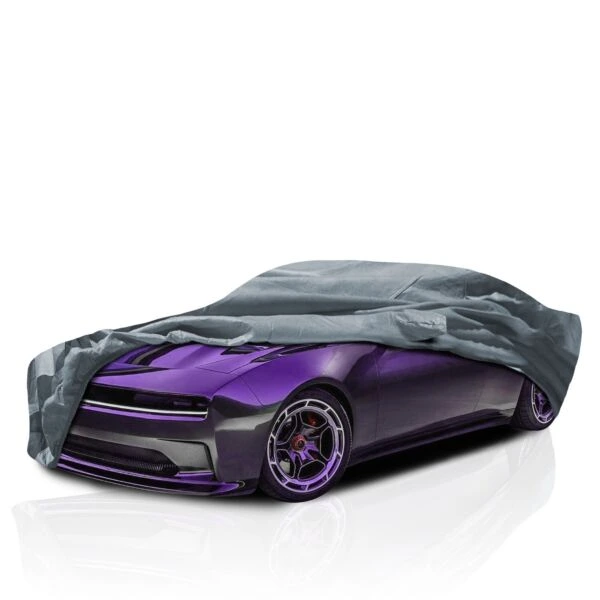 Sewn-in mirror pocket on the WeatherTec UHD cover for the Dodge Charger 2026 Coupe 2-Door