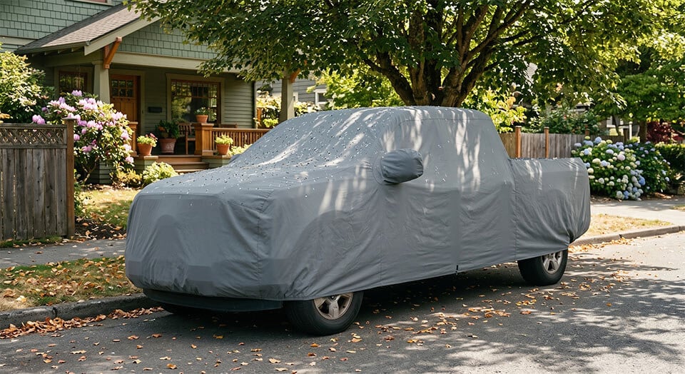 Cover protecting paint from bird droppings and tree sap