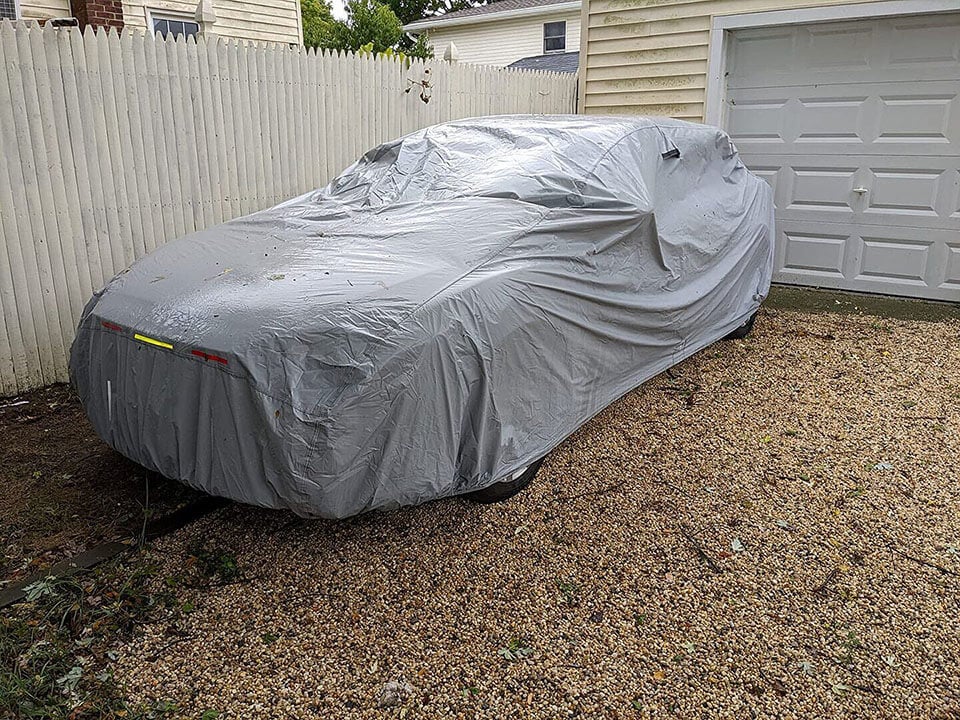 Customer photo: Mazda 6 covered outdoors in the rain